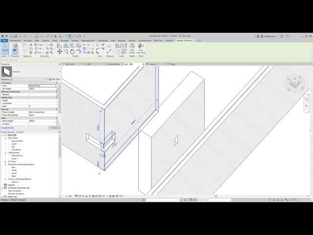 فیلم آموزشی: تمرین Revit (روز 169) - در خانواده در و پنجره خالی است با زیرنویس فارسی