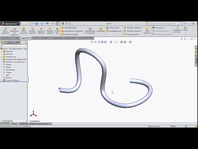 فیلم آموزشی: Solidworks 12 آموزش اسکچ های سه بعدی، Spline و Sweep Surface با زیرنویس فارسی