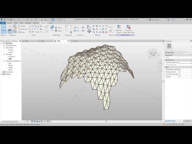 فیلم آموزشی: غرفه های پروژه - مفهوم ساختار شش ضلعی پارامتریک در Revit