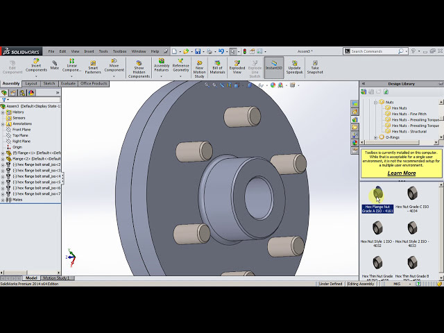 فیلم آموزشی: آموزش واردات پیچ و مهره استاندارد SOLIDWORKS