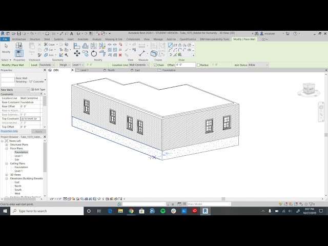 فیلم آموزشی: Revit: چگونه دیوارهای فونداسیون را با یک پایه گسترده پیوسته بسازیم با زیرنویس فارسی