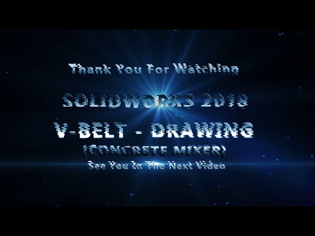 فیلم آموزشی: SOLIDWORKS 2018 - V-BELT - DRAWING