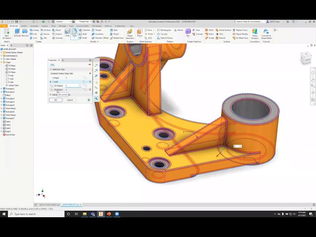 فیلم آموزشی: به روز رسانی ویژگی های فیله | Autodesk Inventor 2022 | من آن را زنده دریافت می کنم با زیرنویس فارسی