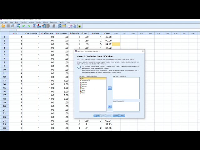 فیلم آموزشی: تغییر ساختار از فرمت طولانی به عریض/افقی در SPSS با زیرنویس فارسی