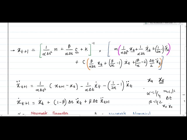 فیلم آموزشی: پاسخ ارتعاش رایگان سیستم SDOF || روش NEWMARK در MATLAB||ارتعاش با متلب L4 با زیرنویس فارسی