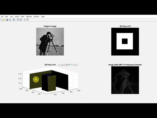 فیلم آموزشی: فیلتر عبور باند یک تصویر در حوزه فرکانس | برنامه نویسی متلب | پردازش تصویر دیجیتال