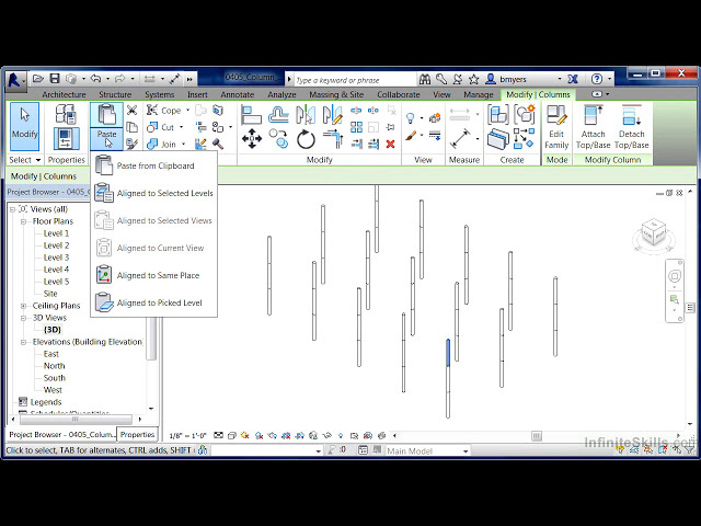 فیلم آموزشی: آموزش Revit - 04_05-Column Copy To Levels با زیرنویس فارسی