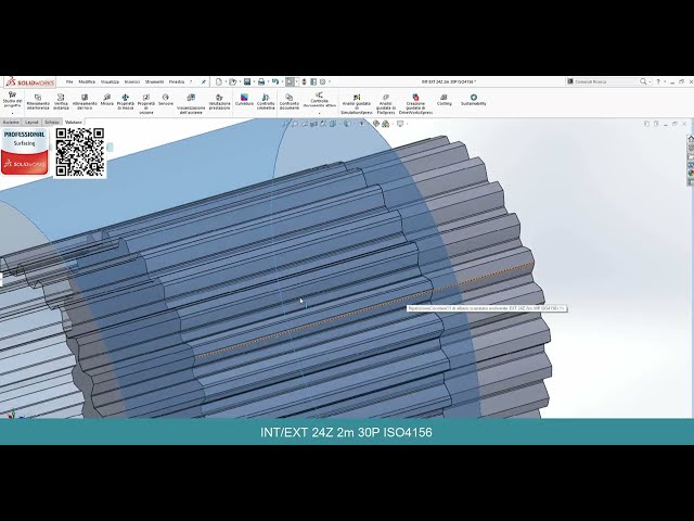 فیلم آموزشی: INVOLUTE SPLINE SHAFT SOLIDWORKS