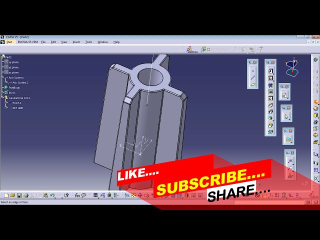 فیلم آموزشی: CATIA V5 طراحی پلاستیکی FIRE-SCREW BOSS