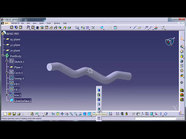 فیلم آموزشی: آموزش CATIA V5-چگونه لوله خم توخالی ایجاد کنید (AUTOCAD CAD CAM CAE PROE UGNX FEA ANSYS CREO 3DSMAX)