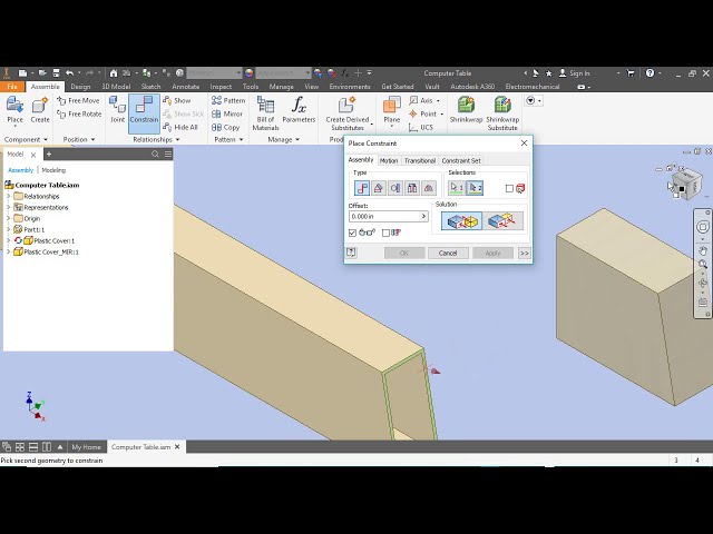 فیلم آموزشی: آموزش Autodesk Inventor--'Computer Table' (جلد 1)