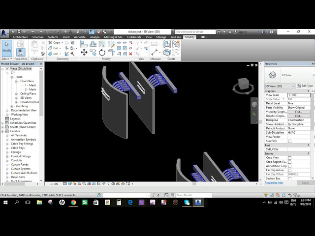 فیلم آموزشی: REVIT FAMILY (شاخه پخش کننده خطی چند کاره) با زیرنویس فارسی