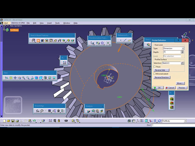 فیلم آموزشی: طراحی دنده Bevel Gear در CATIA V5