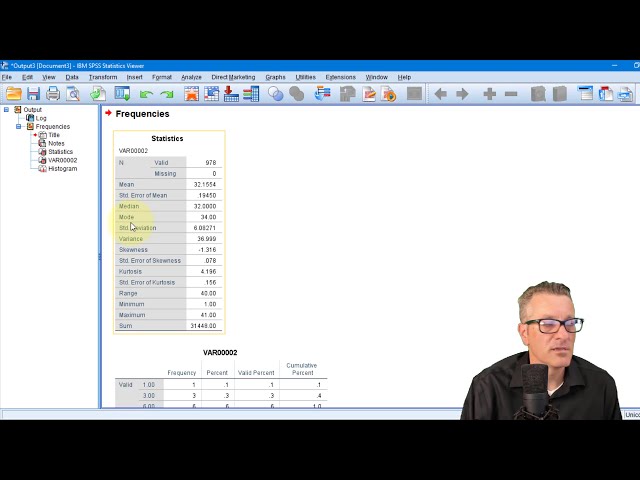 فیلم آموزشی: نمونه ای از نمودار فراوانی تجمعی آمار توصیفی با هیستوگرام در SPSS. با زیرنویس فارسی