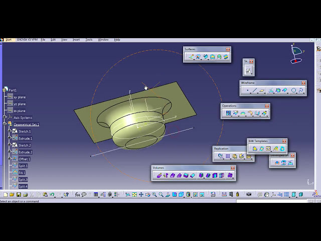 فیلم آموزشی: SPLIT و TRIM CATIA V5 با زیرنویس فارسی