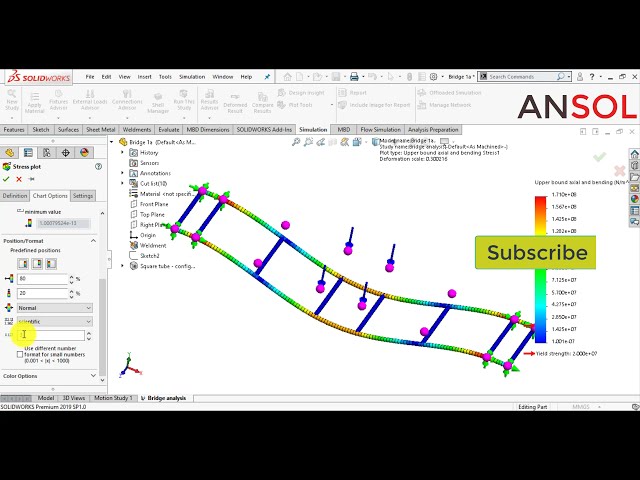 فیلم آموزشی: Solidworks Simulation 146| تحلیل سازه پل بالسا با زیرنویس فارسی