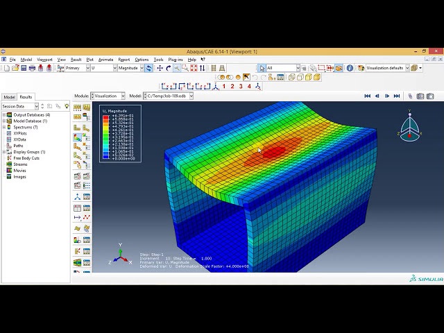 فیلم آموزشی: آموزش Abaqus - تحلیل غیر خطی یک بخش توخالی (جامد سه بعدی)