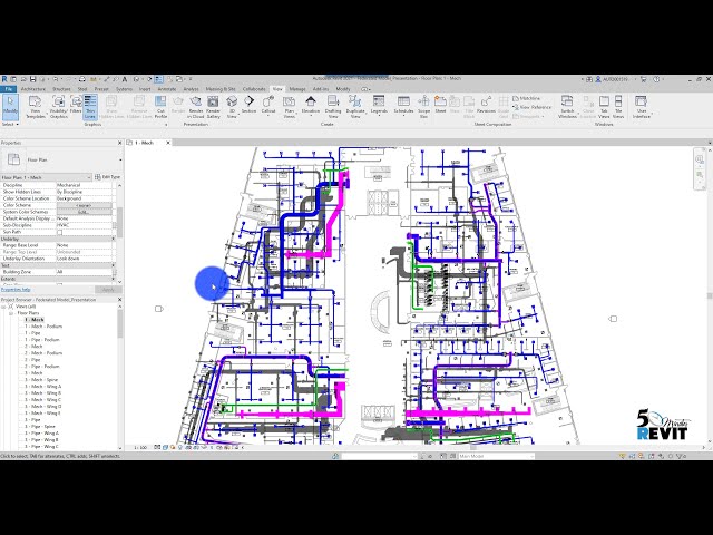 فیلم آموزشی: Color Overide در سیستم های revit MEP با زیرنویس فارسی