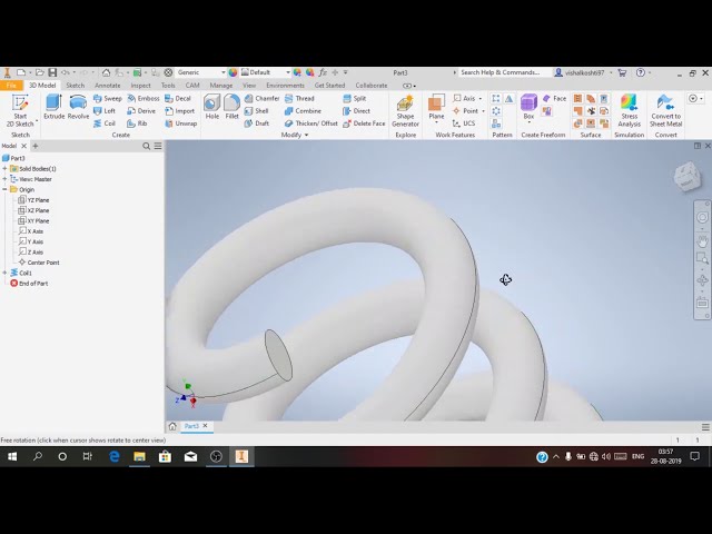 فیلم آموزشی: آموزش Autodesk Inventor-2020 - نحوه ساخت فنر (قسمت 2)