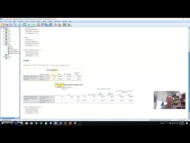 فیلم آموزشی: SPSS: آزمون‌های t نمونه‌های مستقل، آزمون‌های 2 دنباله با زیرنویس فارسی