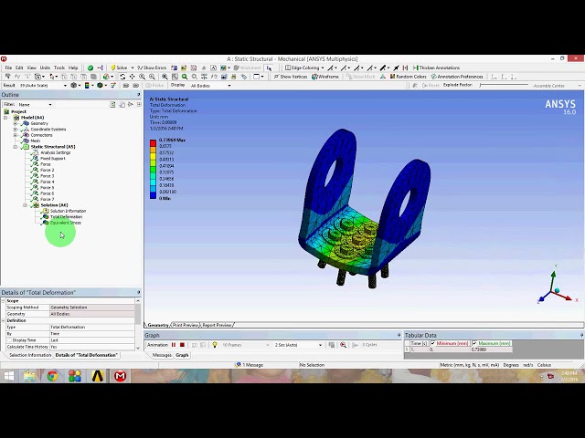 فیلم آموزشی: تحلیل استرس ساختاری استاتیک Ansys در میز کار Ansys 16