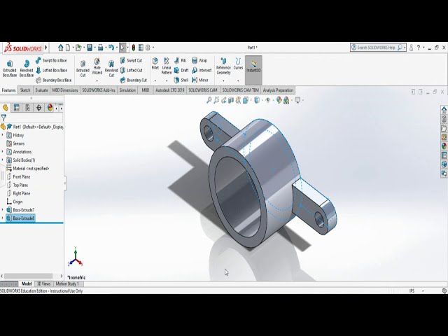 فیلم آموزشی: Solidworks در یک دقیقه: چگونه می توان اکستروژن ضخامت متغیر را از یک طرح انجام داد؟