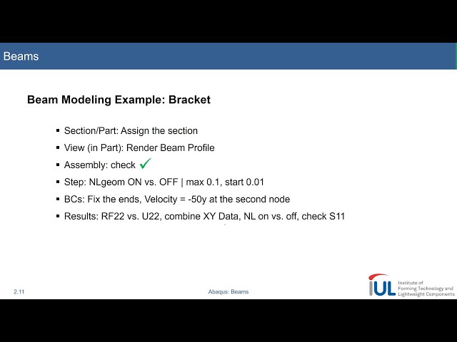 فیلم آموزشی: آموزش Abaqus: Beam Elements #3 مثال مشکل با زیرنویس فارسی