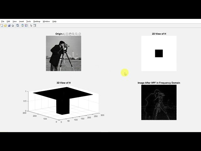 فیلم آموزشی: فیلتر بالای گذر تصویر در حوزه فرکانس | برنامه نویسی متلب | پردازش تصویر دیجیتال