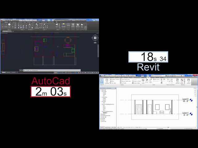 فیلم آموزشی: AutoCAD vs Revit - Modeling Times Comparison ⏱