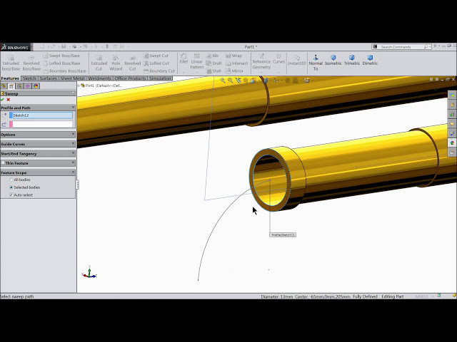 فیلم آموزشی: آموزش Solidworks | طرح ترومپت در سالیدورکس با زیرنویس فارسی