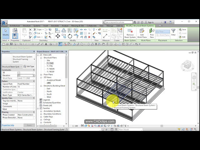 فیلم آموزشی: REVIT Structural PROJECT 07 طبقه دوم قاب تیرچه فولادی 0PEN با زیرنویس فارسی