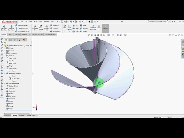 فیلم آموزشی: SOLIDWORKS 2018 تیغه توربین طراحی مرحله ساده