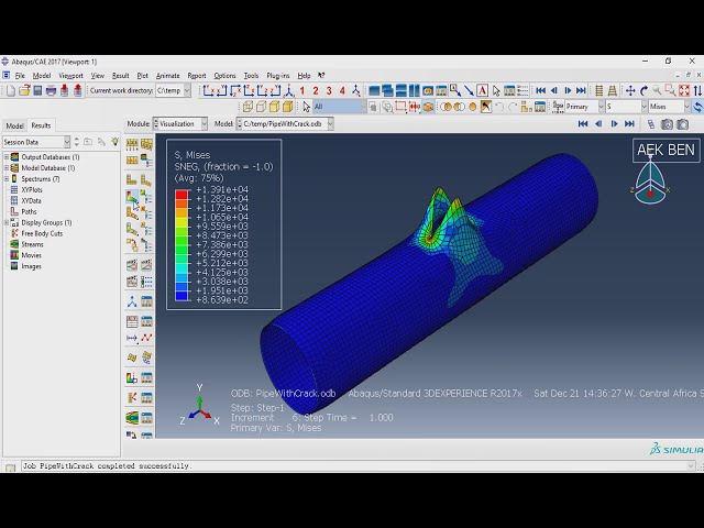 فیلم آموزشی: آموزش شکست Abaqus شماره 3: ضریب شدت تنش برای لوله توخالی فولادی با ترک محوری