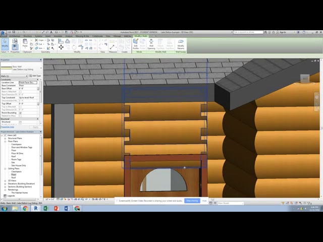 فیلم آموزشی: دیوار کابین Revit Log با Reveal Sweep! با زیرنویس فارسی