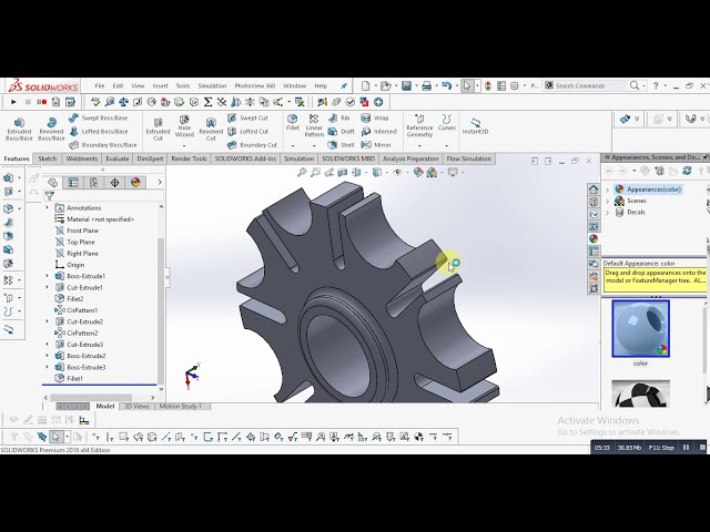 فیلم آموزشی: نحوه طراحی چرخ ژنو در solidworks