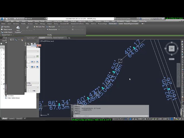 فیلم آموزشی: برچسب زدن بلبرینگ ها و فاصله ها در حالت دایره کامل با استفاده از Civil 3D 2012-2018 با زیرنویس فارسی