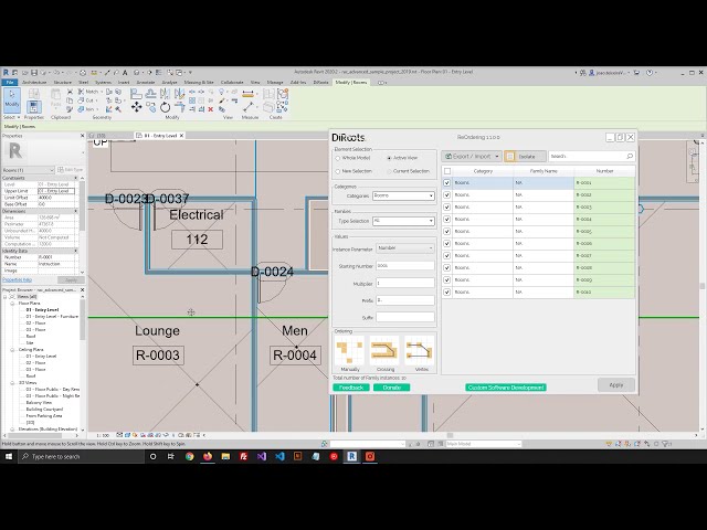 فیلم آموزشی: نحوه شماره گذاری مجدد عناصر Revit با استفاده از ReOrdering با زیرنویس فارسی