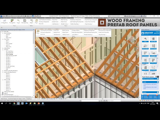 فیلم آموزشی: پوشش و قاب بندی سقف پیش ساخته چوبی/فولادی در Revit با زیرنویس فارسی