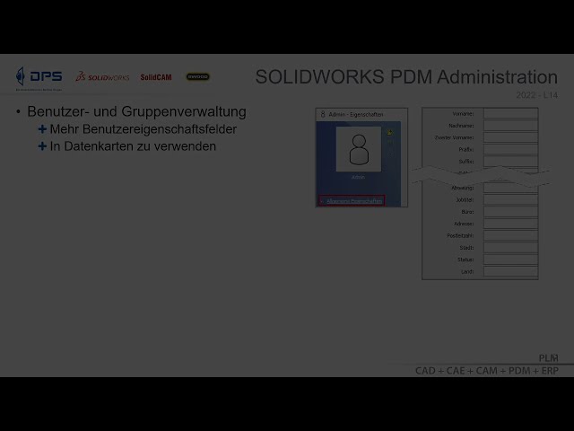 فیلم آموزشی: SOLIDWORKS 2022 - SOLIDWORKS PDM - مدیریت کاربر و گروه SOLIDWORKS PDM با زیرنویس فارسی