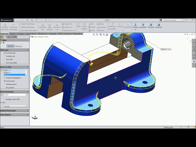 فیلم آموزشی: آموزش طراحی SolidWorks Bench Vice قسمت 1.Base