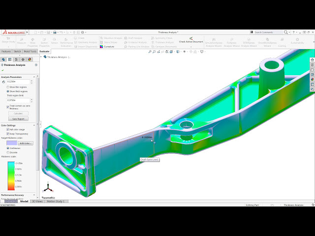 فیلم آموزشی: نکته فنی SOLIDWORKS - تجزیه و تحلیل ضخامت با زیرنویس فارسی