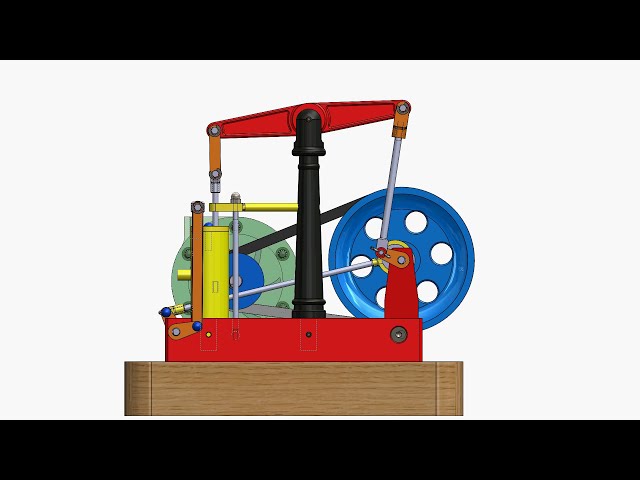 فیلم آموزشی: موتور بخار آموزشی Solidworks با پرتو افقی و پمپ گریز از مرکز