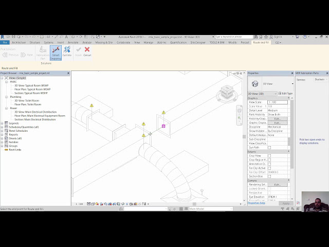 فیلم آموزشی: REVIT MEP Fabrication Parts مسیر و پر کنید