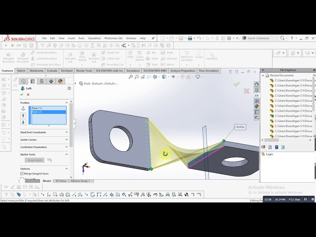 فیلم آموزشی: نحوه طراحی ورق منحنی در Solidworks