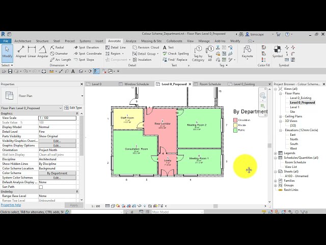 فیلم آموزشی: Autodesk Revit: طرح رنگ توسط بخش با زیرنویس فارسی