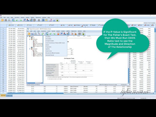 فیلم آموزشی: تست های Crosstabs، Chi Square، Fisher's Exact و Odds Ratio در SPSS