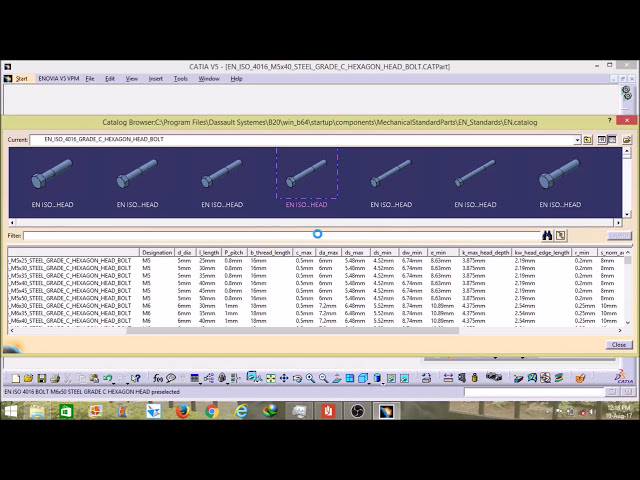 فیلم آموزشی: Catia V5: Bolt Operation in Catlog Browser Tutorial قسمت 3