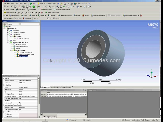 فیلم آموزشی: آموزش میز کار Ansys -10: تجزیه و تحلیل استرس به دلیل تناسب جمع شدگی بین سیلندرها