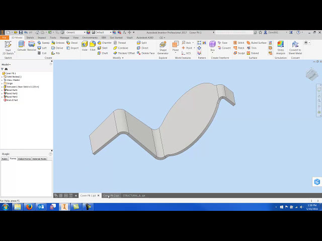 فیلم آموزشی: ویژگی Autodesk Inventor Bend Part با زیرنویس فارسی