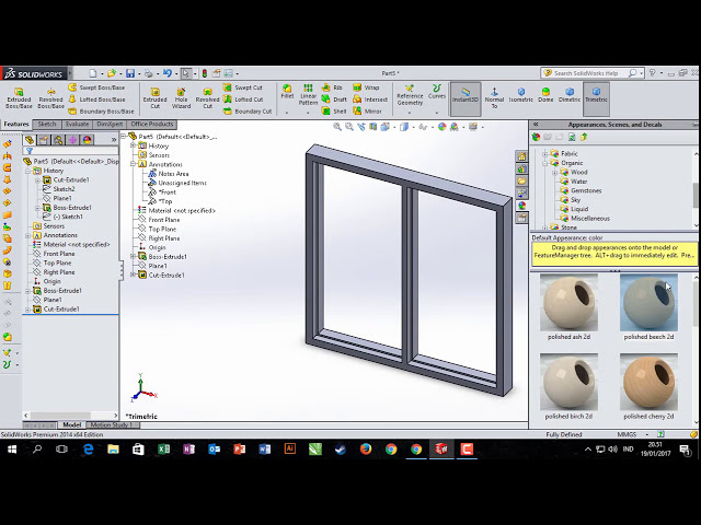 فیلم آموزشی: Solidworks - قاب پنجره - خانه